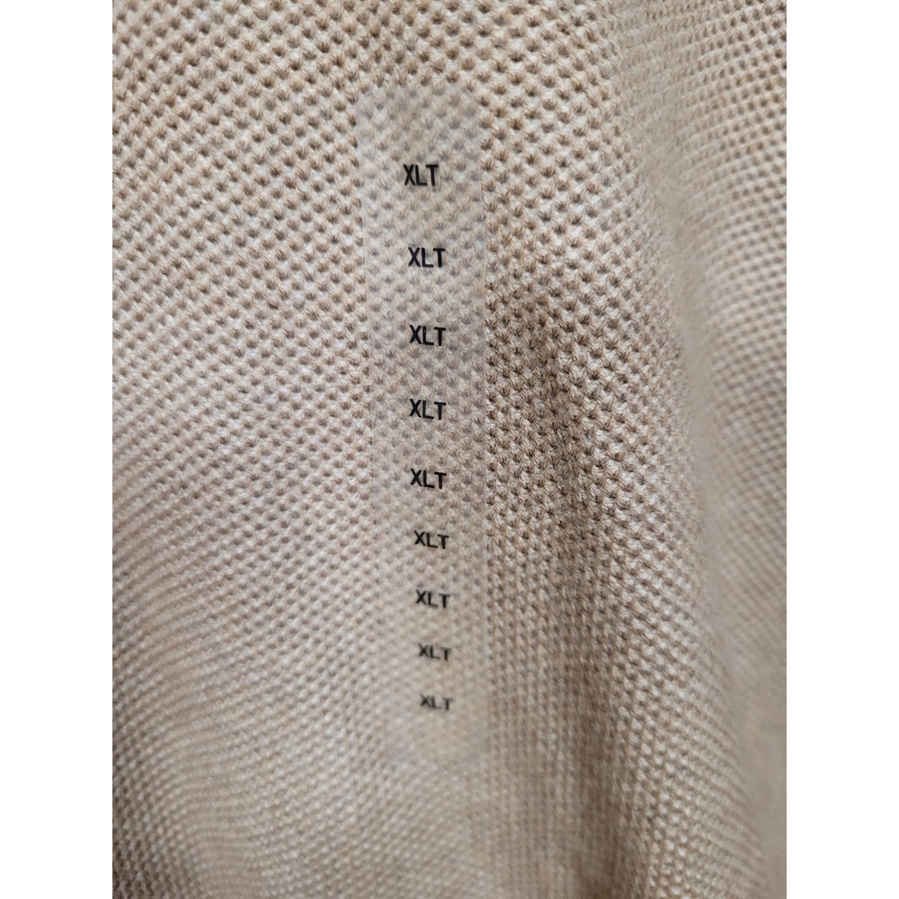 Polo Ralph Lauren Mens Big & Tall Tan Fine Pima Cotton 1/4 Zip Sweater Size XLT - Picture 8 of 9